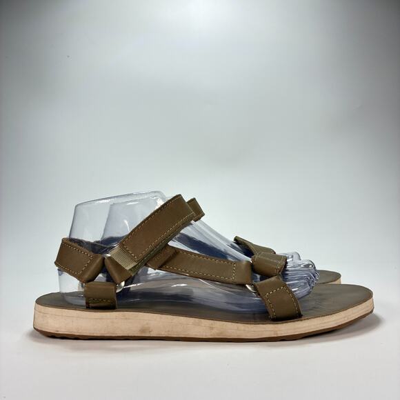 Teva Original Universal Brown Strappy Leather Sandals 1116637 Women's Size 10 - Picture 1 of 9